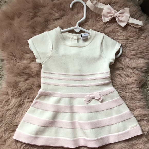 Janie and Jack Other - Janie and Jack Cotton dress and headband Pink 3/6